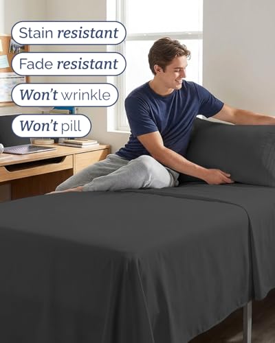 Twin XL 3 Piece Sheet Set (07 - Charcoal / Twin XL)