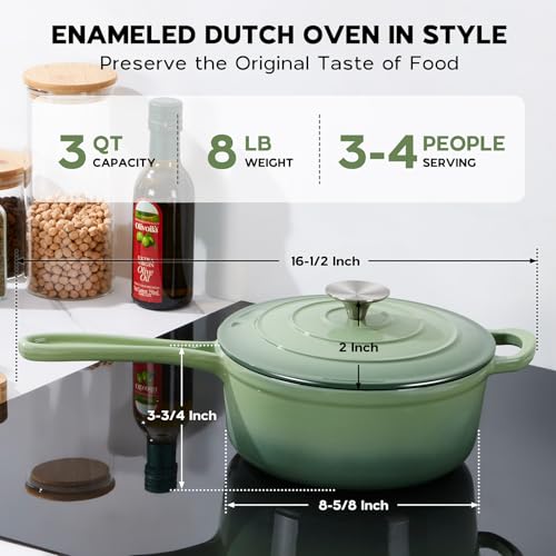 3QT Sauce Pan with Lid (Pistachio Green / 3 Quarts)