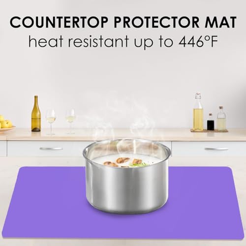Extra Large Silicone Mats For Kitchen Counter (06-purple / 27.6"L x 16"W)