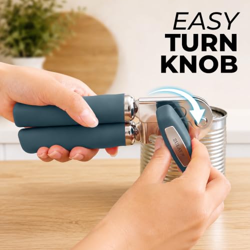 Stainless Steel Swing Open Manual Can Opener Comfortable Grip (Green / Swing Open)