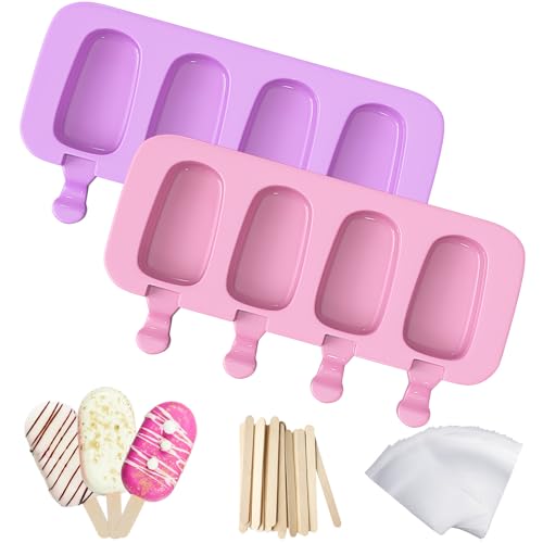 2 Pack Popsicles Molds (Purple and Pink)