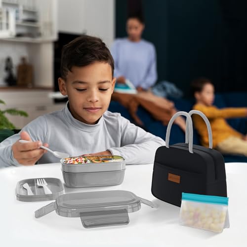 Leakproof Bento Box & Insulated Lunch Bag Set for School & Work