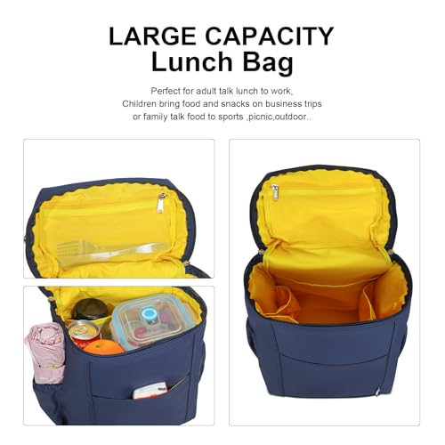 NOL Insulated Lunch Bags for Women Cooler Bag Lightweight Nylon Waterproof Lunch Box for Work