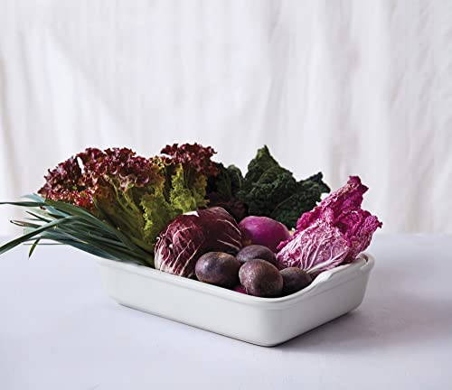 Stoneware Heritage Rectangular Dish (4 qt / White)