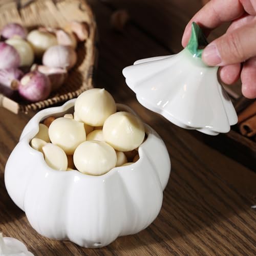 Garlic Keeper for Counter (white)