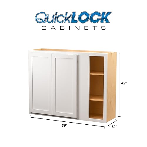 Quicklock RTA (12"D x 39"W x 42"H Blind Corner / Pure White)