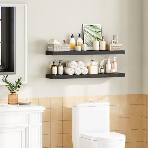 Floating Shelves for Wall (Black / 39.4 Inches)
