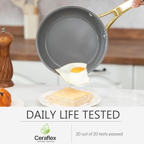 7 Piece Ceramic Cookware Set (White / 7pc set)