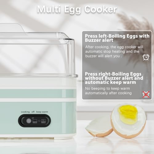 Rapid Egg Cooker Electric 6 Eggs Capacity (light green)