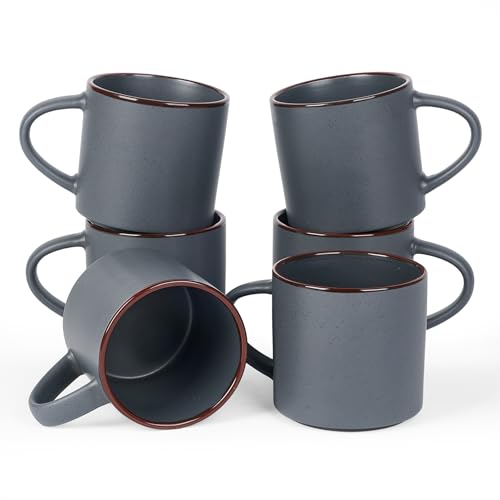 Coffee Mugs Set of 6 (Charcoal / 6pcs)
