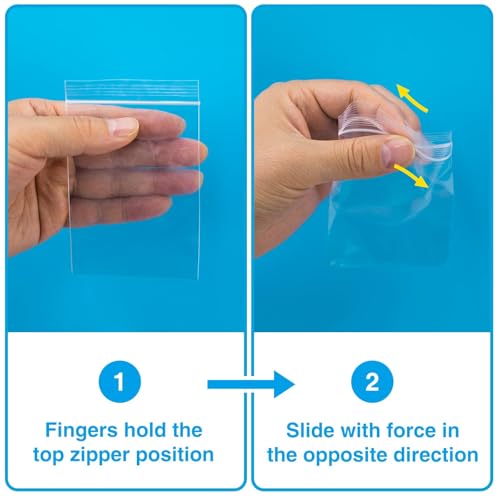 400Pcs 3x4 Inch Clear Plastic Zip Bags