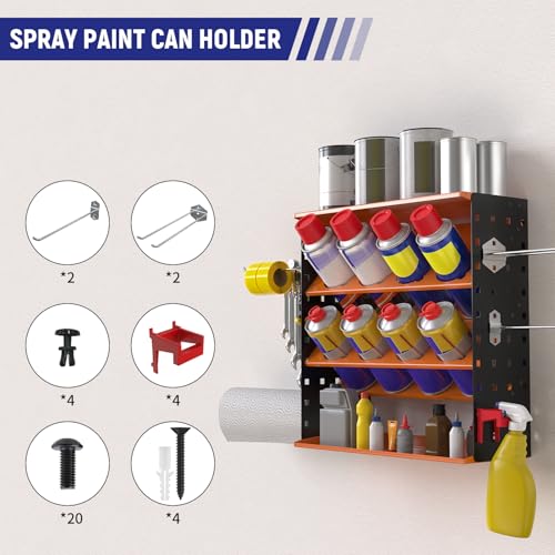 Wall Mount Spray Can Holder (Orange / A-Spray Can Rack)