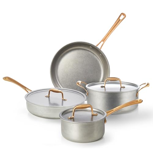 7 Piece Retro Stainless Steel Cookware Set (7 Piece)