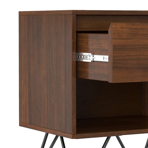 Hunter 20" Wide Bedside Table in Walnut Veneer (Walnut Veneer / 20 inch)