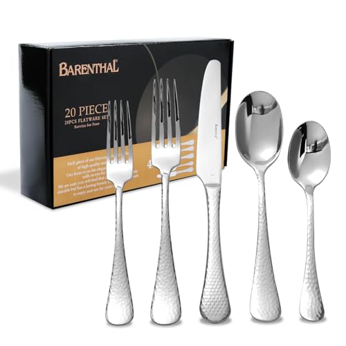 20 Piece Hammered Silverware Set (Silver / Bastia 20 pieces for 4)