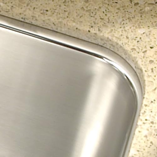 MGS-3018-1 Medallion Gourmet Series Undermount Stainless Steel Kitchen Sink, Easy Installation, Large Single Bowl, Satin Finish, Strainer Included (30 inches x 18 inches / Satin)