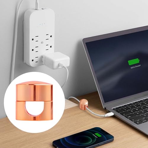 3 Sets Charger Holders for Cords (3 Sets / Gold, Red Bronze, Rose Gold)