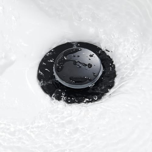 Pop up Sink Drain Stopper for Bathroom Vessel Vanity Sink Art Basin Matte Black