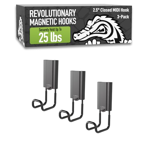 MIDI 2.5 in Closed Hooks (2.5" - Black - 3 Pack / Closed Hooks)