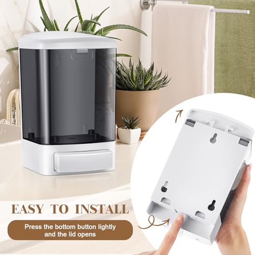 10 Pcs Wall Mounted Soap Dispenser (Black / 33.8 oz 1000 ml)