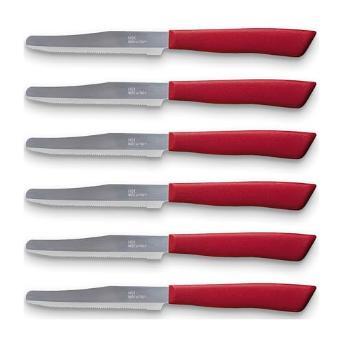 6 kitchen Knives Set (Red)