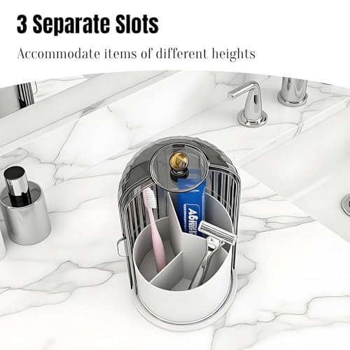Dustproof Toothbrush Holder Organizer with Drainage