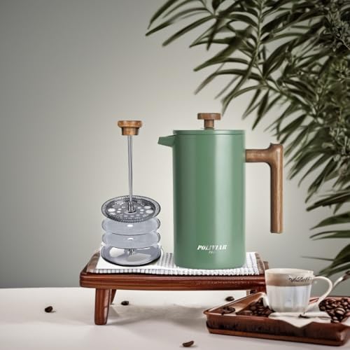 POLIVIAR French Press Coffee Maker (Green)