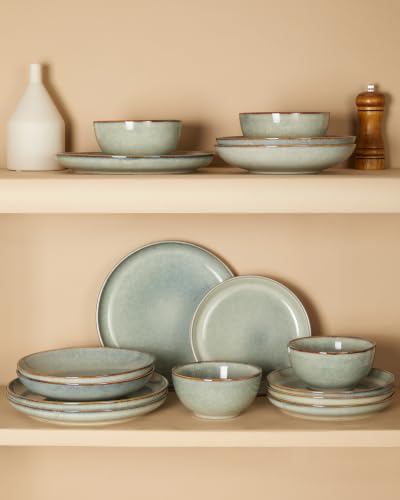 Ceramic Dinnerware Sets for 4 (Green Wheat / Set (12pcs))