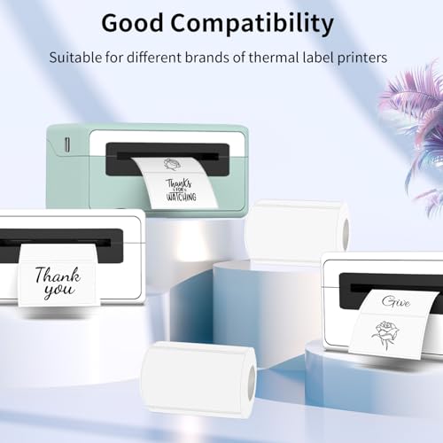 3x2 Inch Transparent Thermal Labels Stickers