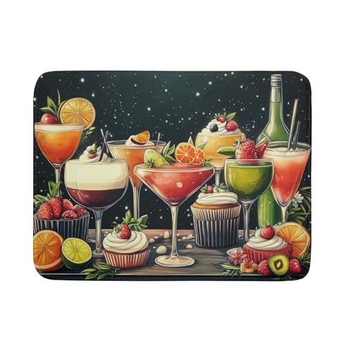Dish Drying Mat for Kitchen Counter (Wine Glass 0317 / 24" x 18")