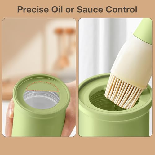 Oil Dispenser with Brush for Kitchen (03_Green)