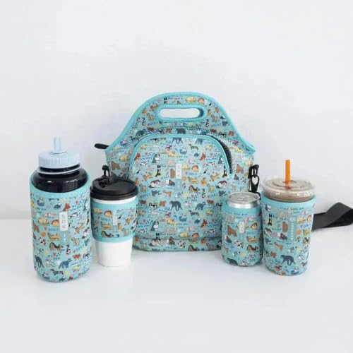 CanSok Sleeve for Beer & Soda Insulated Neoprene Cover (Dog Days Forever / 12oz Slim Can Sleeve)