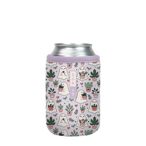 CanSok Sleeve for Beer & Soda Insulated Neoprene Cover (Boo-tanicals / 12oz Can Sleeve)