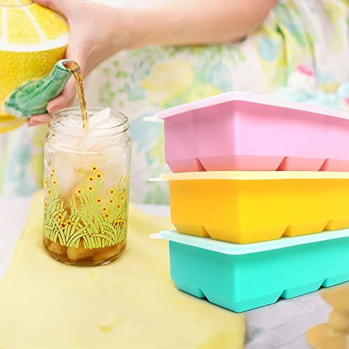 Silicone Ice Cube Trays (Yellow Pink)