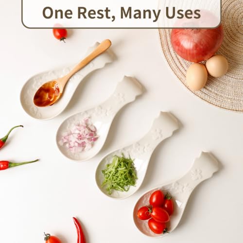 Spoon Rest for Stove Top (Floral Embossing)