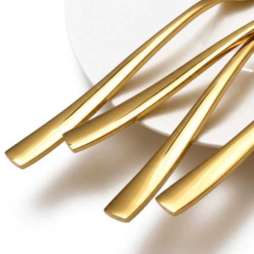8 Piece Gold Spoons Set (Gold / 8.1 Inch)