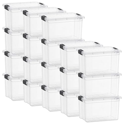 49 Quart Clear Plastic Storage Boxes with Lids (49 Quart)