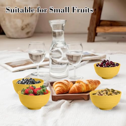 wheat straw icecream bowls 10oz set of 8 (10 oz / Yellow)
