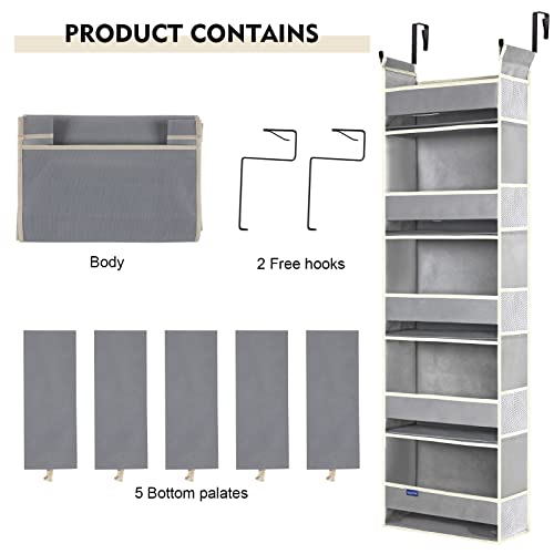 Over The Door Organizer 5 (Gray / 5-shelf)