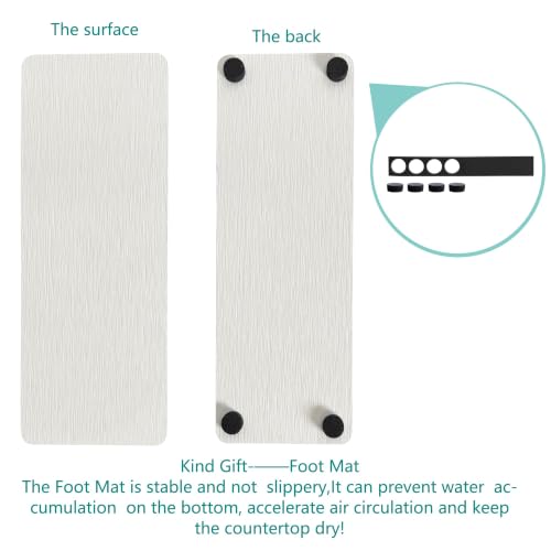 2Pcs Sink Stone Soap Tray Water Absorbing Diatomite Coaster (22-8cm / White)