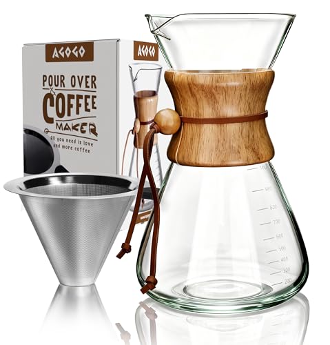 Pour Over Coffee Maker Set (Slim Shape / 34 Ounces)