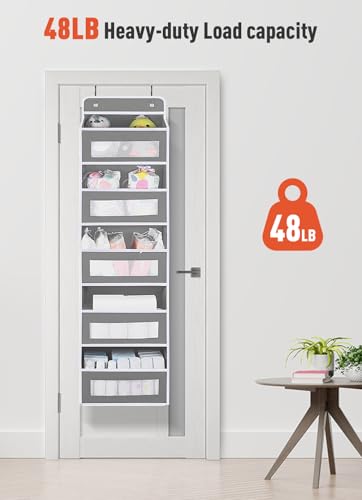 3 Pack Over The Door Organizer Storage (Grey / 3 Pack)