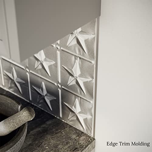Tin Backsplash [5 (Pattern #36 Americana Star / Silver Washed White)