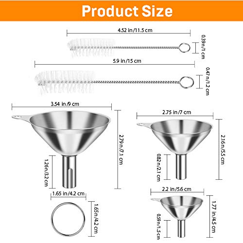 Kitchen Funnels for Filling Bottles (3PCS Funnel Set)