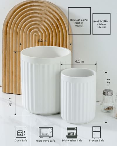 Utensil Holder Set of 2 (White / Set of 2)