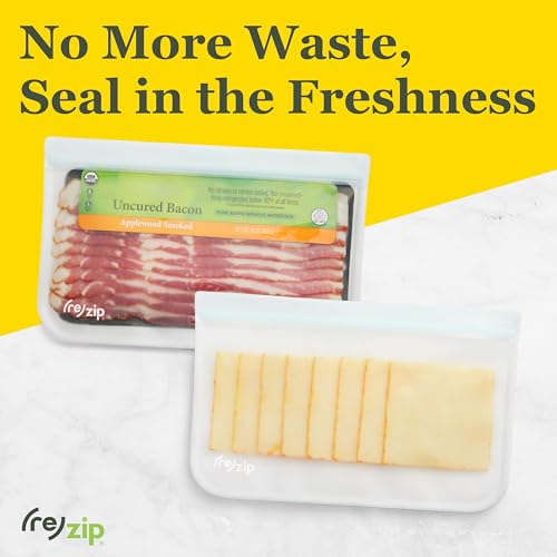 re) zip Reusable Gallon & Half-Gallon Freezer Food Storage Bag 8-piece Kit (Gallon and Half Gallon Kit)