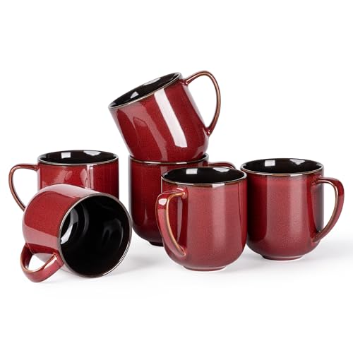 Ceramic Coffee Mugs Set of 6 (reactive glaze-2 / set of 6)
