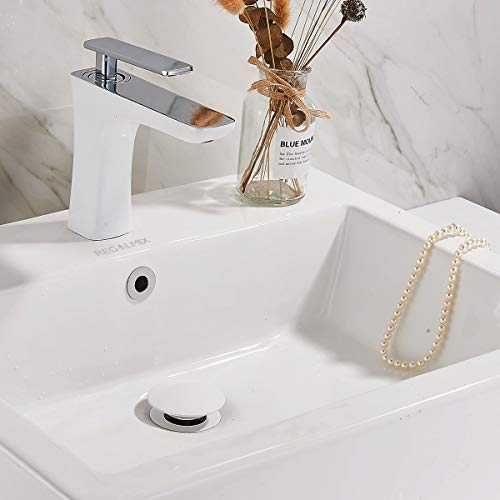 Vessel Sink Drain (With Overflow / White)
