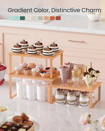 Cabinet Organizer Shelf (Apricot / S (4.6"H) + S (5.4"H) + S (6.2"H))