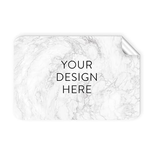 Custom Vinyl Stickers Your Image (Silver Marble / 5x3)